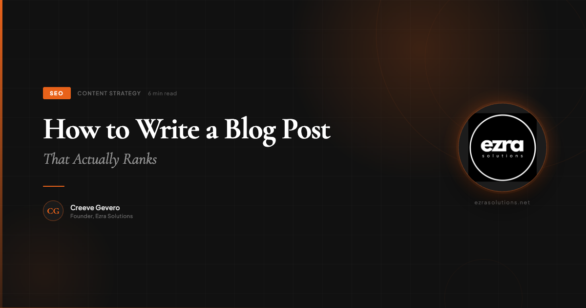How to Write a Blog Post That Ranks